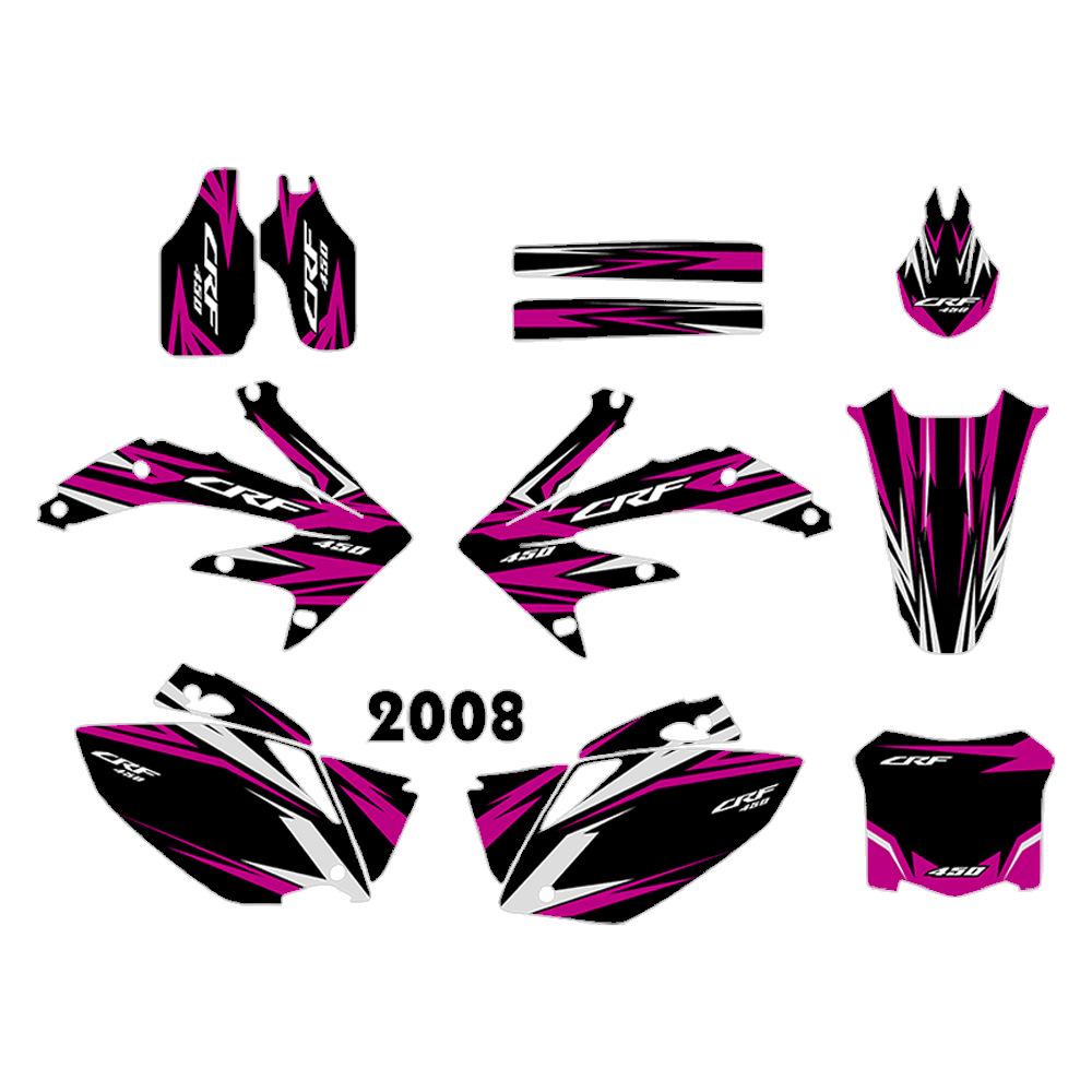 CRF450R 2005-2008 Terénní motocykl Kompletní sada samolepek