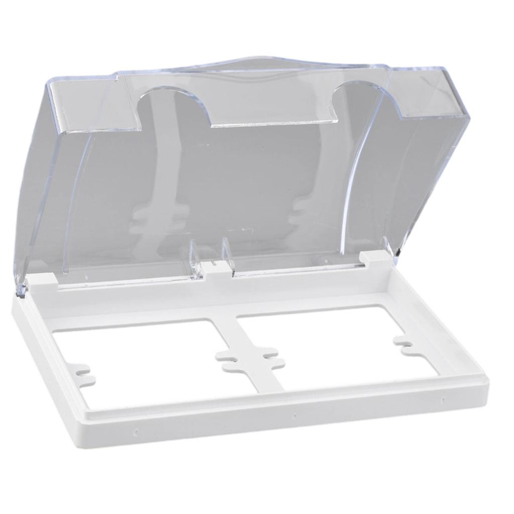2 Gang Socket Waterproof Box 86 Type Wall Switches Cover Dustproof Box Plastic Electrical Outlet Cover Easy to Install