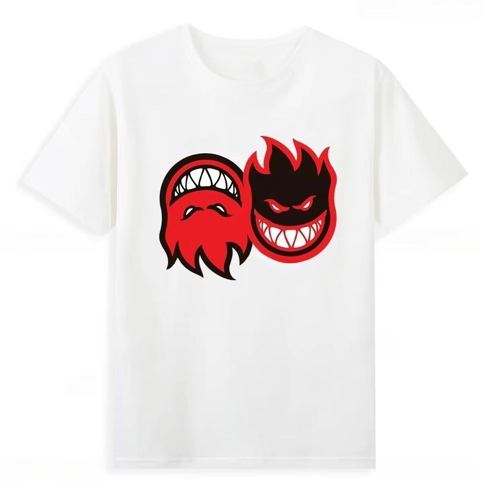 Summer Clothes Spitfireer Skateboard Logo Fashion Street Trend Casual Harajuku Unisex Short Sleeved Men Oversized T-shirt Tops