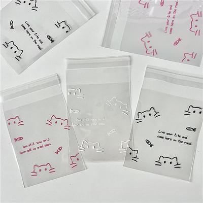 50 kusov/sada Roztomilá mačka Kpop Idol Kryt na pohľadnicu Puzdro na šperky Sladká kreslená mačka Prenosný priehľadný držiak na karty