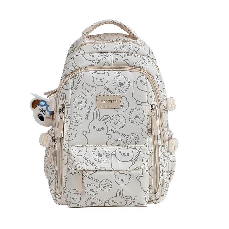 Graffiti Print Backpack Women's Backpack Large Capacity Student Schoolbag