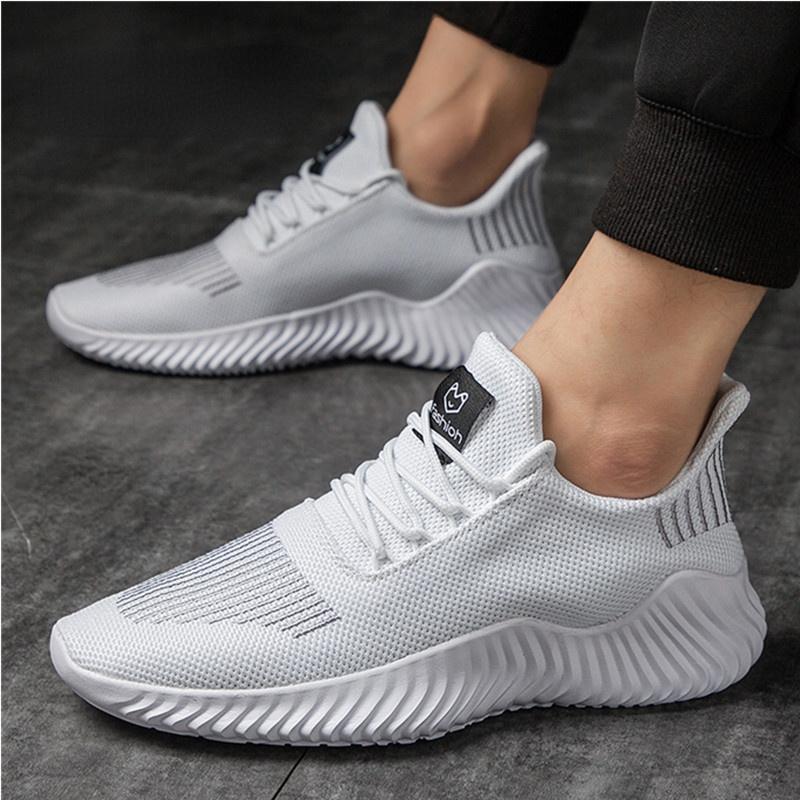 Mens Running Shoes Breathable Comfortable Sneakers Men Tennis Trainers Lightweight Casual Sports Shoes Male Lace-up Anti-slip