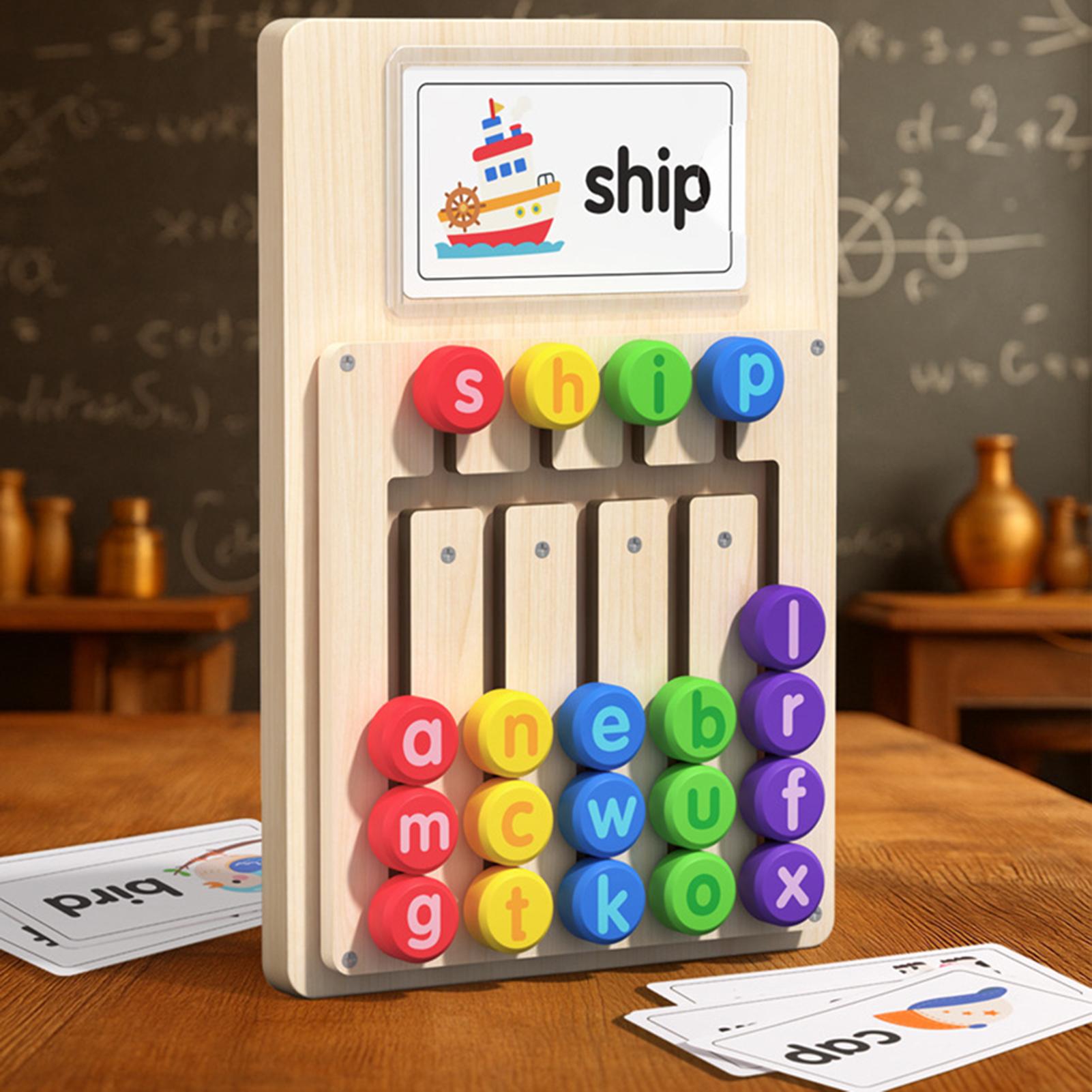

Wooden Word Spelling Games With Word Flash Card Montessori Educational Learning Toys Present For Preschool Kindergarten China Mainland