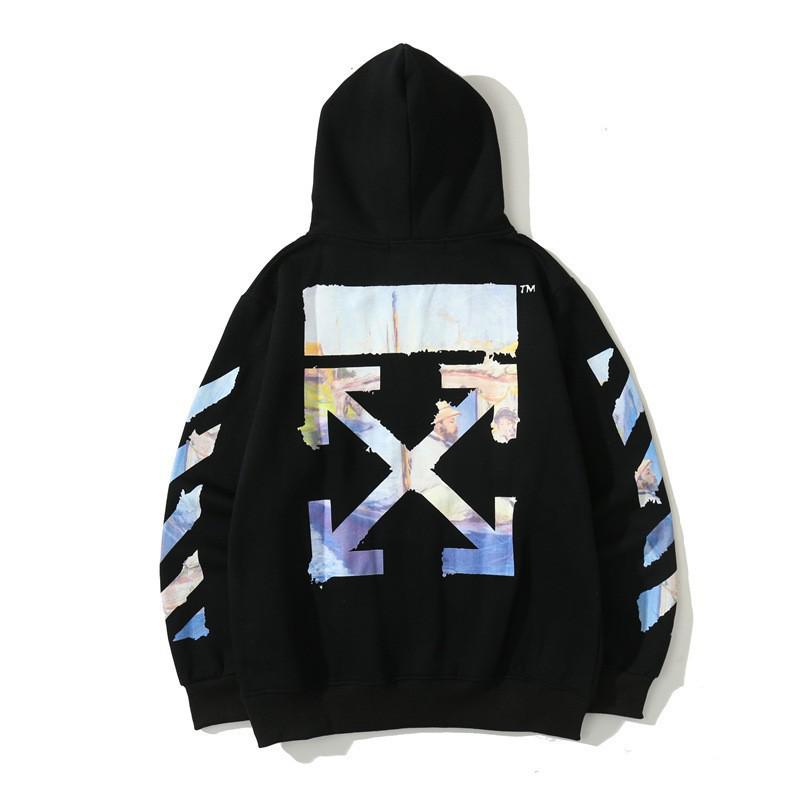 High-Quality Trendy OFF WHITE Basic Arrow 3D Print Hoodie