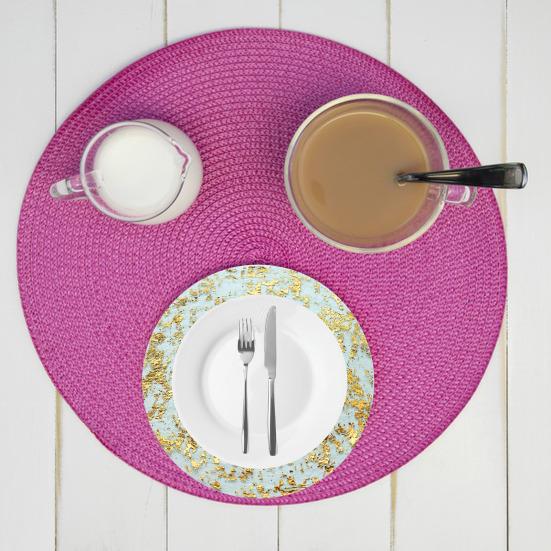 10/20Pcs Placemats Gold Foil Mesh Pressed Disposable Table Mats Non-Slip Heat-Resistant Kitchen Table Mats Party Decorations