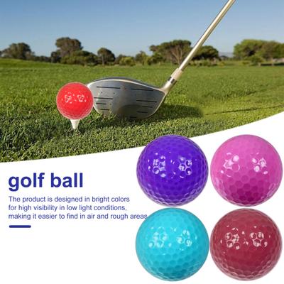 Rubber Golf Practice Ball, Double-Layer Putting Swing Training Golf Ball, Professional Golf Ball for Driving Range Indoor Outdoor