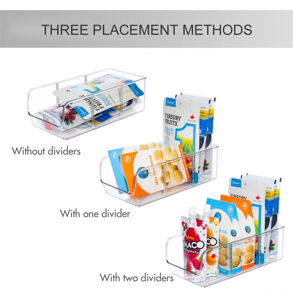 Lebensmittel-Lagerbehälter Speisekammer-Organizer Transparente Aufbewahrungsorganisation für die Küche Für PET-Kühlschrank-Aufbewahrungsbox Gewürzbeutel