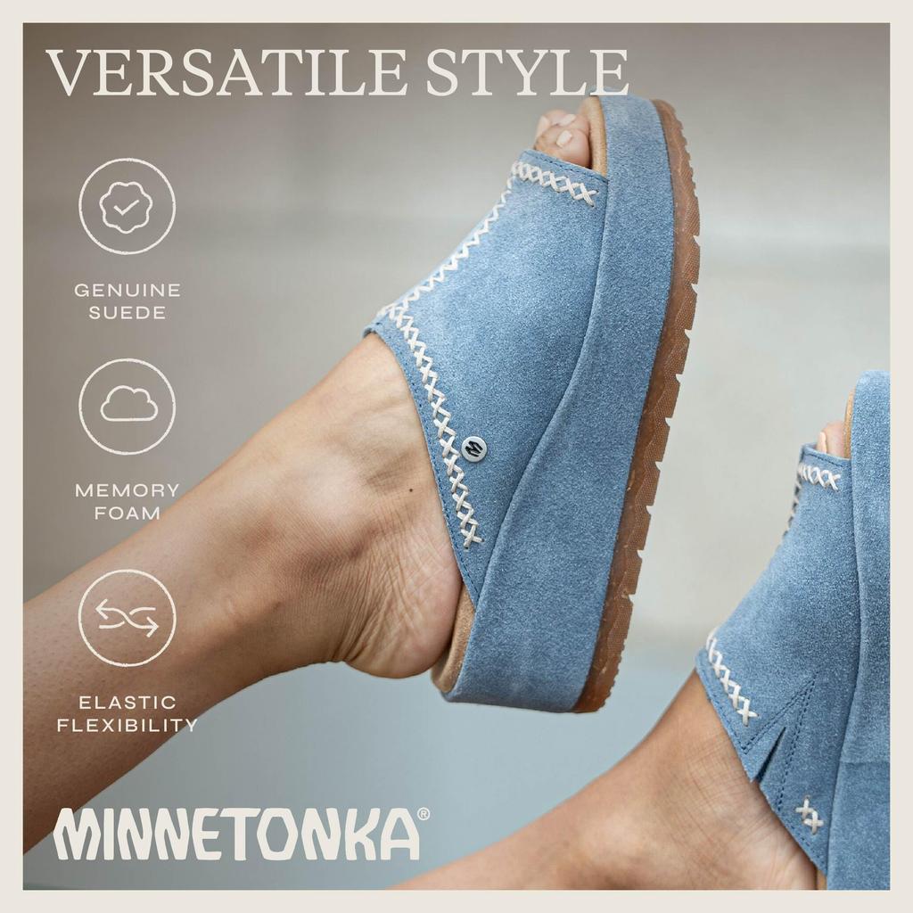 Minnetonka Paislee cm Damskie Sandały, Czarne, 24.0