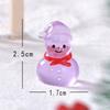 Christmas Cute Glow-in-the-dark Little Snowman Snow Scene Ornament Desktop Decoration Accessory