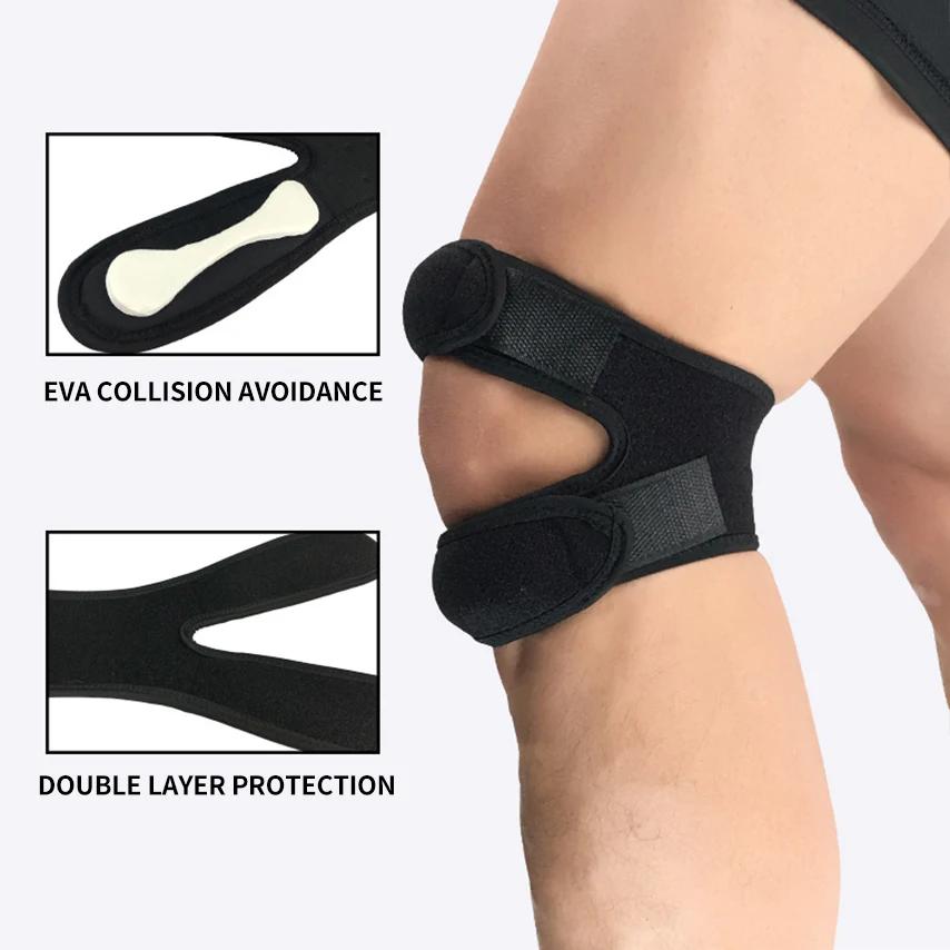 

1Pc Pressurized Knee Wrap Sleeve Support Bandage Pad Elastic Braces Knee Hole Kneepad Safety Basketball Tennis Cycling