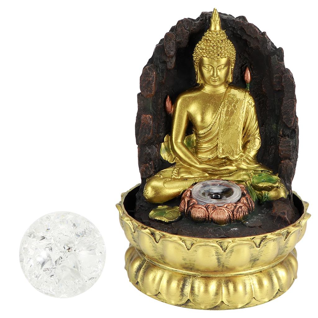 Buddha Decoration Desktop Fountain With Quiet Submersible Pump Desktop Fountain Ornaments for Home Vacation House Housewarming