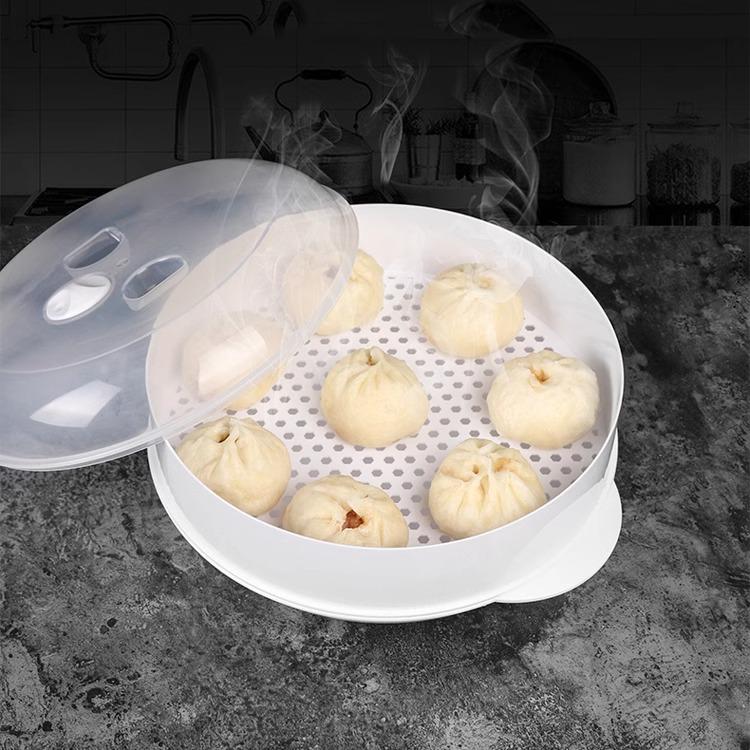 Kuchenka mikrofalowa do gotowania na parze ryżu i bułeczek - Plastikowy pojemnik do podgrzewania i gotowania