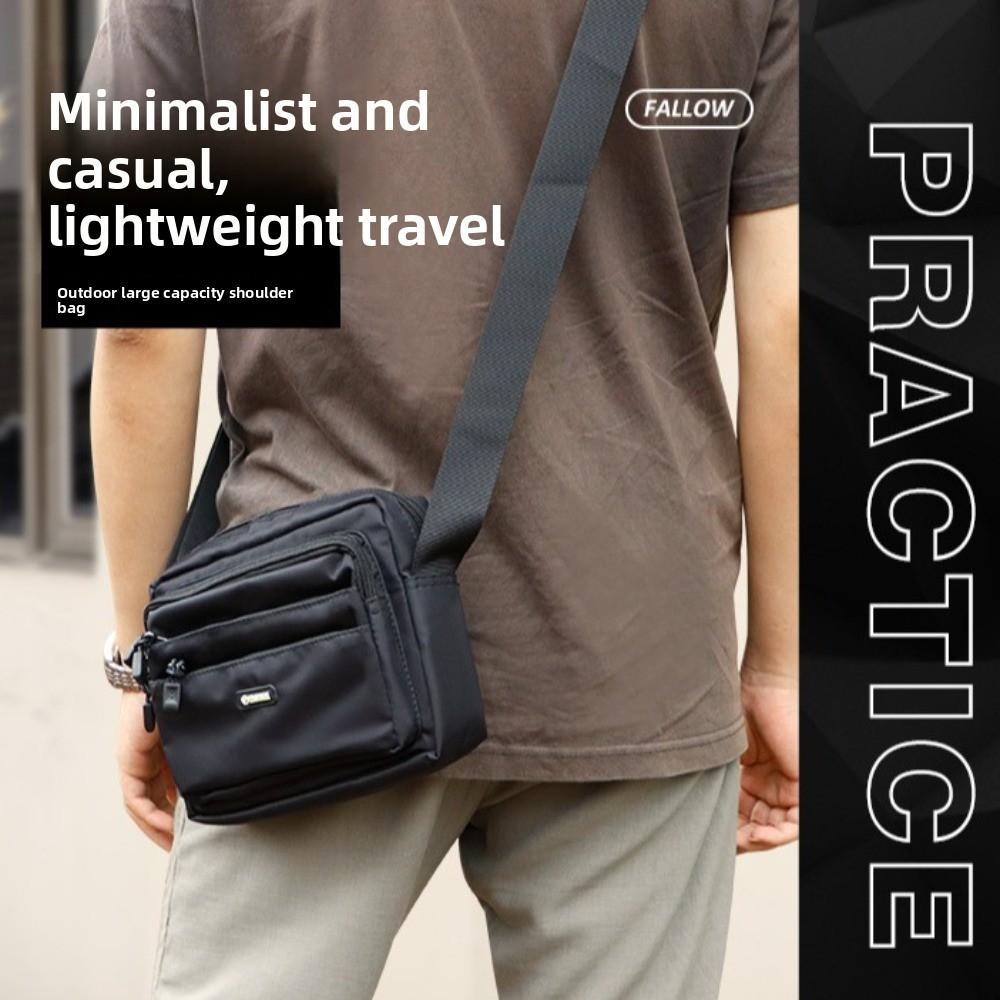 Large Capacity Men Crossbody Bag Lightweight Small Square Bag Business Shoulder Bag  Travel