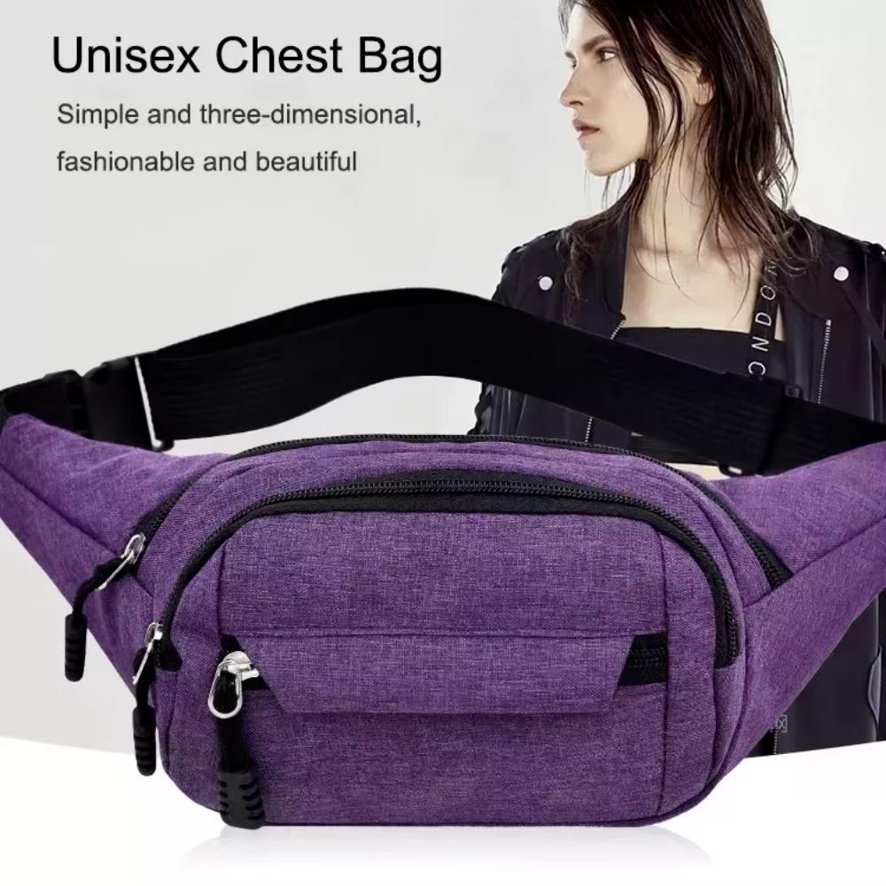 Casual Travel Adjustable Money Belt Phone Bag Zip Pouch Wallet Waist Bum Bag