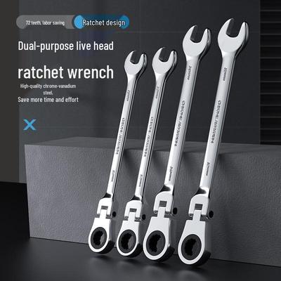Bi-directional Double-Headed Ratchet Wrench – Auto Repair Open-End Tool