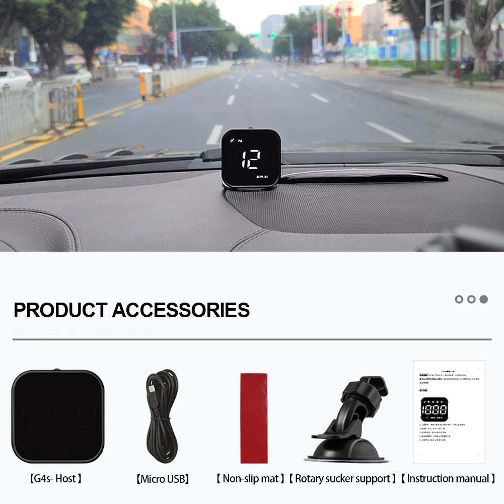 Universal Digital Car HUD Head Up Display GPS Speedometer Gauges Compass USB Port Compass Speed Meter For Car Pickup Trucks