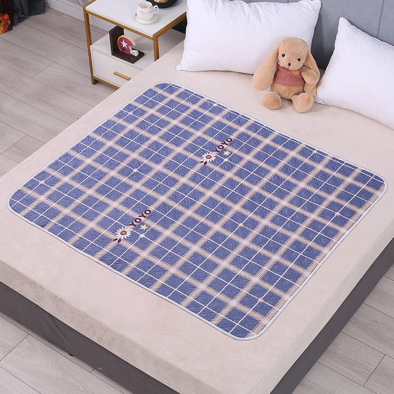 Coprimaterasso Impermeabile e Lavabile Queen-Size per Anziani, Protezione per Materasso, Assorbente Mestruale, Assorbente per Incontinenza con Linea di Pressione Ultrasonica 80*120cm (four-layer)