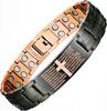 Antique Red Copper Bracelet Watch Buckle Intricately Carved Retro Fashion Cross Shaped Full Magnet
