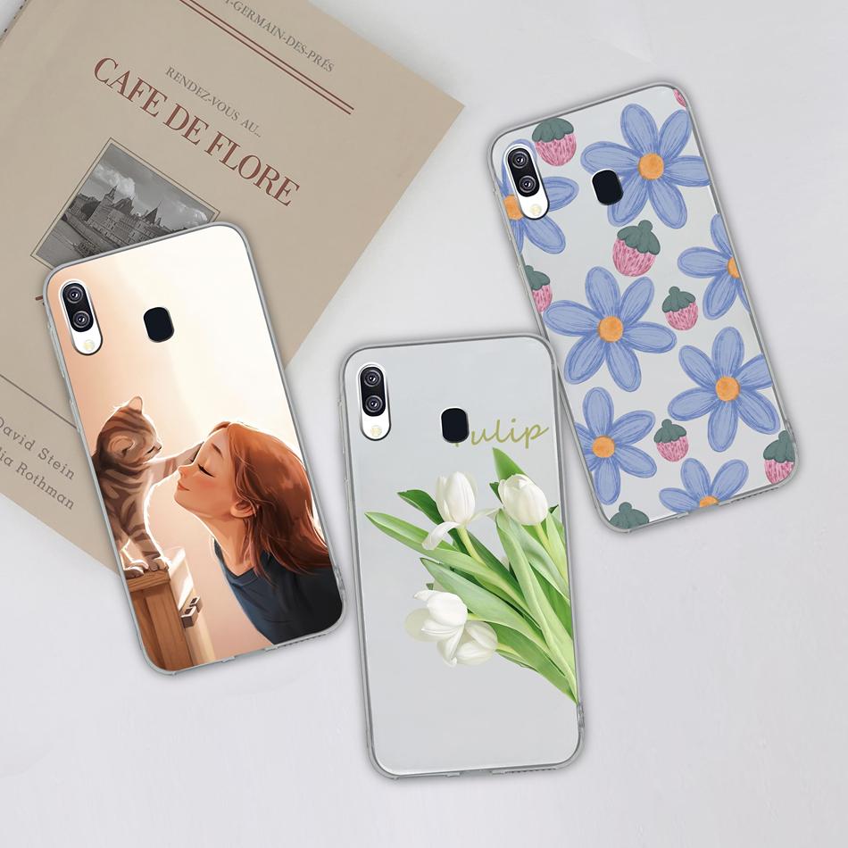 For Samsung Galaxy A40 A41 Phone Case Simple Creative Clear Back Cover For Samsung A 40 A 41 Soft TPU Silicone Anti Drop Fundas