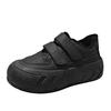 Thick baseplate shoes women's 2025 new autumn black Velcro sports women's shoes casual ugly cute big head bread shoes