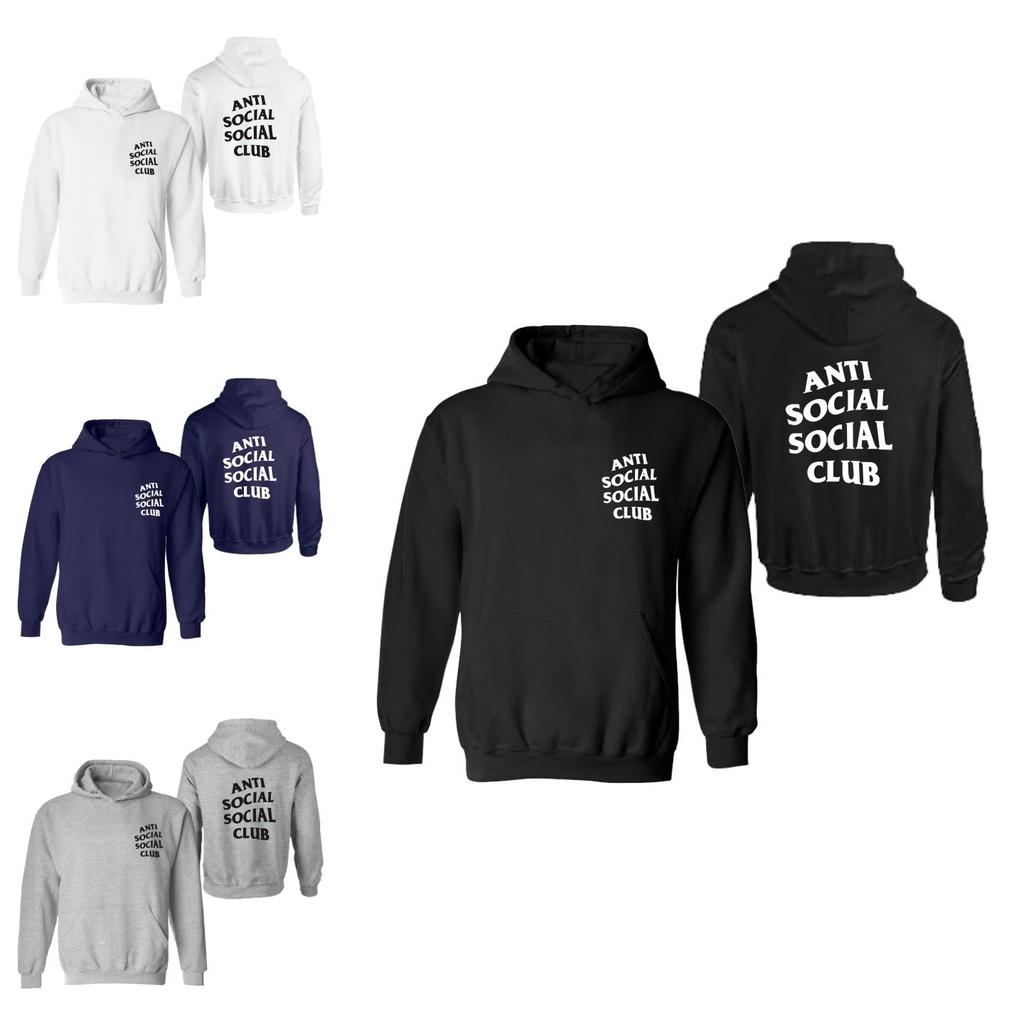 Anti Social Social Club Unisex Hoodie New Long Sleeve Hood Sweater Sweatshirt