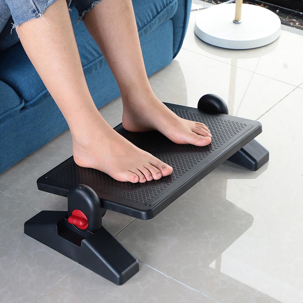 Portable Ergonomic Foot Pedal Rest Adjustable Height for Office Home Use