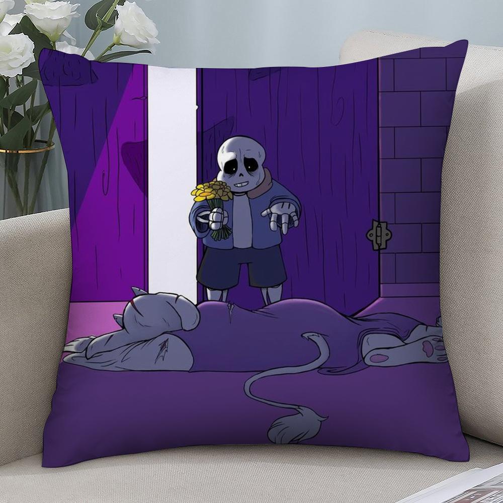 Game Undertale Pillow Case Short Plush Sofa Decorative Gift Home Double-sided Printing Cushion