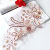 Polyester Mesh Embroidery Flower Lace Patch Sew Clothing Decoration Sequin Embroidered Patch Embroidered Fabric Stickers