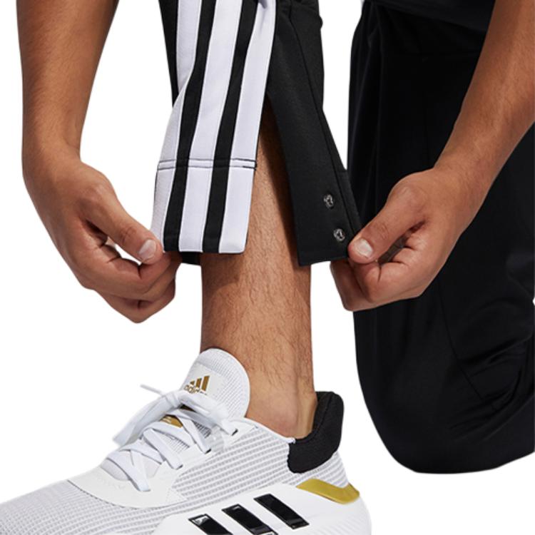 adidas Çıtçıtlı Pantolon Basketbol Spor Uzun Erkek Alt Giyim Siyah GP6179