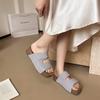Cool slippers for women to wear summer new raw and clever toast, small leather thick-bottomed single height-increasing slippers
