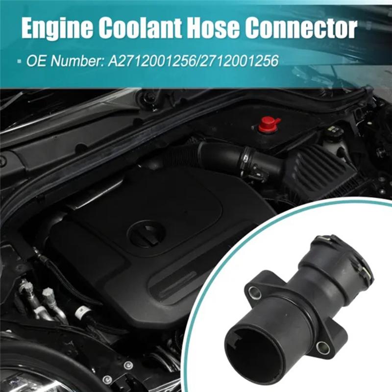 A28G-1 PCS Auto Thermostat Housing Pipe Joint Black ABS For E-Class C-Class CLK Class SLK Class 2712001256 A271200
