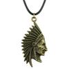 45cm Necklace Leather Chain Big Chief Pharaoh Buddhism Minimalist Jewelry Components QN015