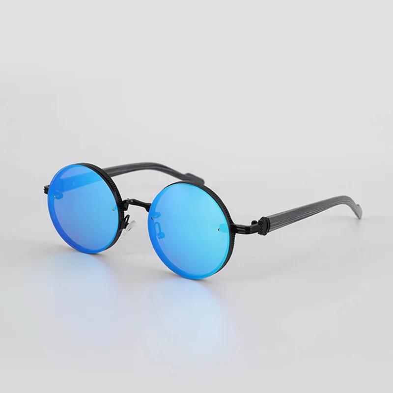 Retro Metal Round Frame Sunglasses Luxury Brand Men Women Fishing Cycling Driving Sun Glasses Outdoor UV400 Goggles
