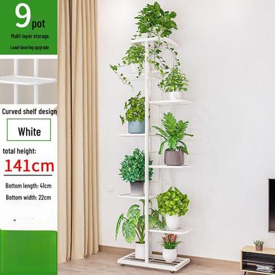 Zhaiwanjia 8-Tier White Plastic Flower Pot Stand