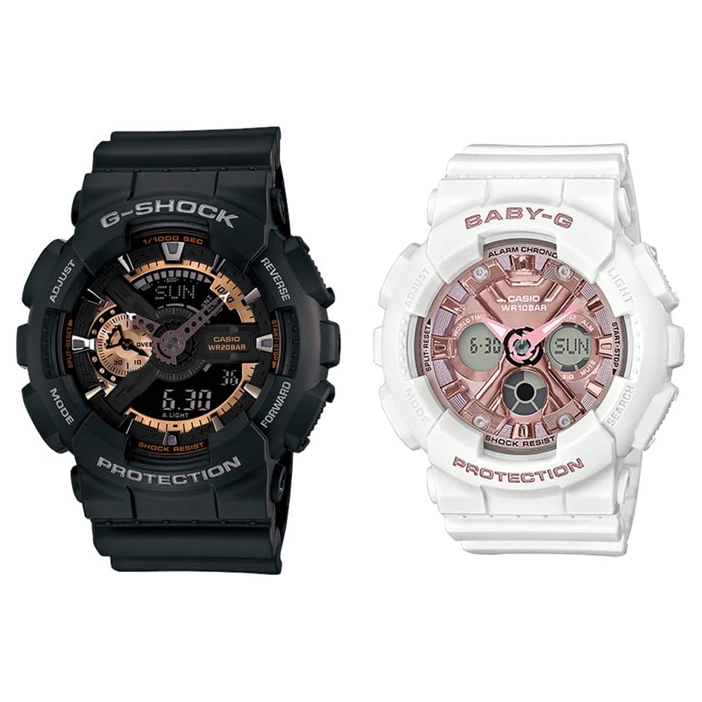 

Casio G-Shock Baby-G Analog-Digital Multifunction Waterproof Watch Black Pink White GA-110RG-1AJF BA-130-7A1JF