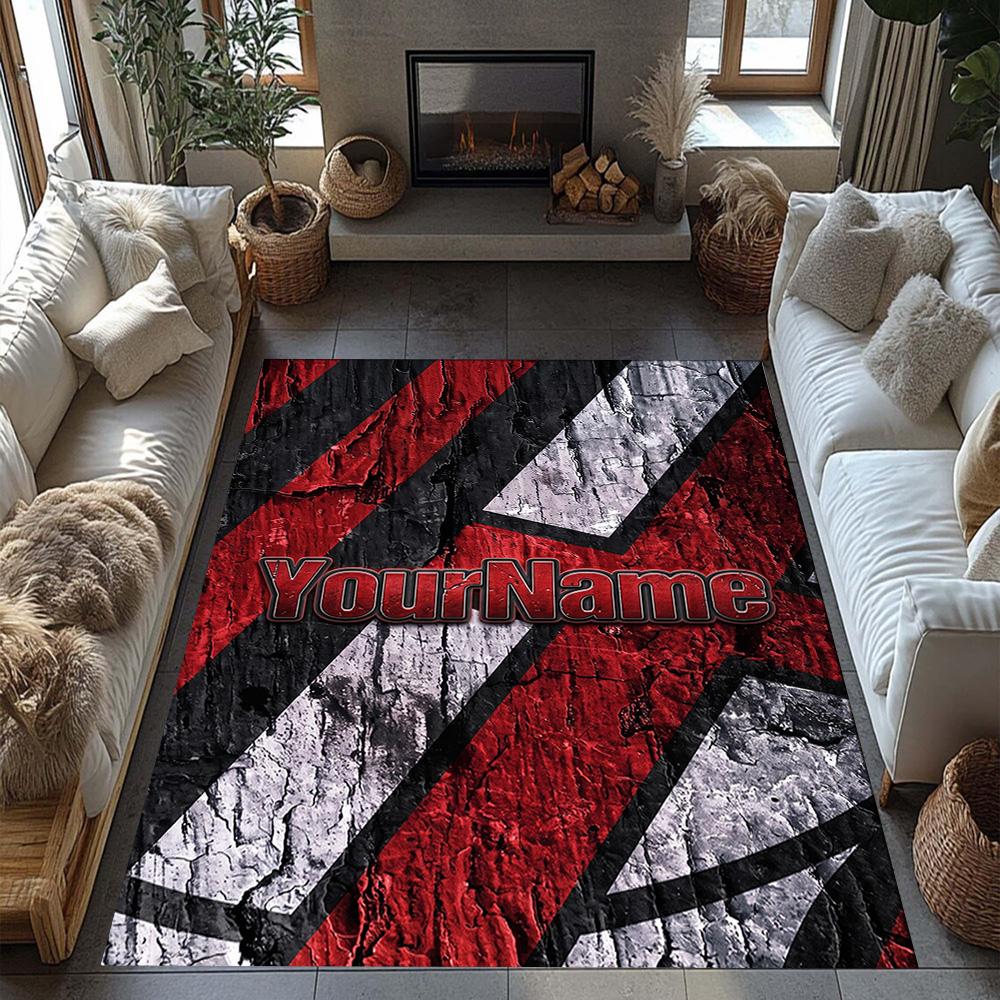 Ac Milan Customize Text Floor Rug Office Rug Suitable for Decorate room Foyer Outdoor Dormitory Anti-slip Rug Decorate Offices