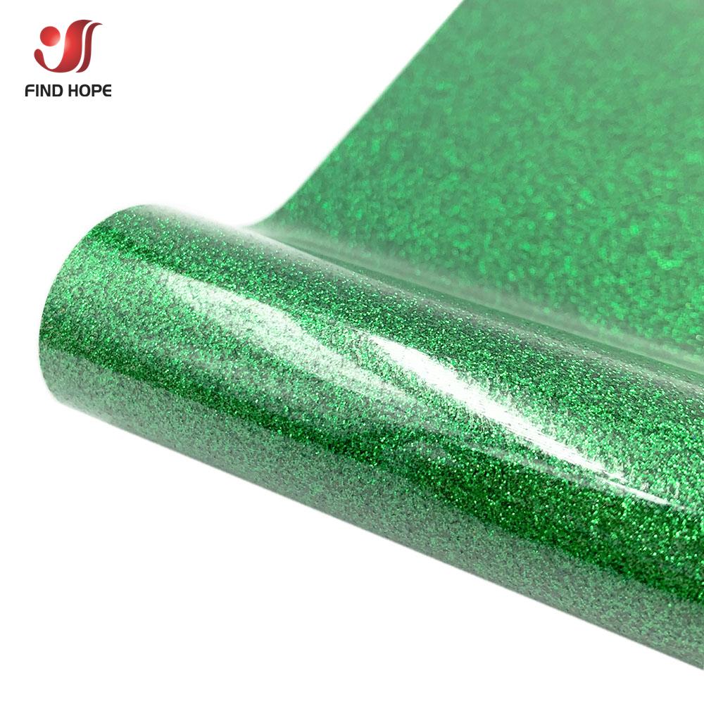 Glitter Heat Transfer Vinyl Film 19" x 39" Shiny PU HTV Heat Press Vinyl Sheet/Roll Iron-on Tshirt Fabrics for cut Silhouette