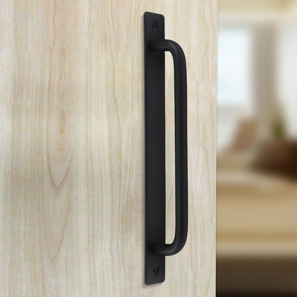 AaSliding Door Handle Aluminum AlloyPullPush Door Handle For Gate Toilet Door Punch-free Pulls Furniture Hardware