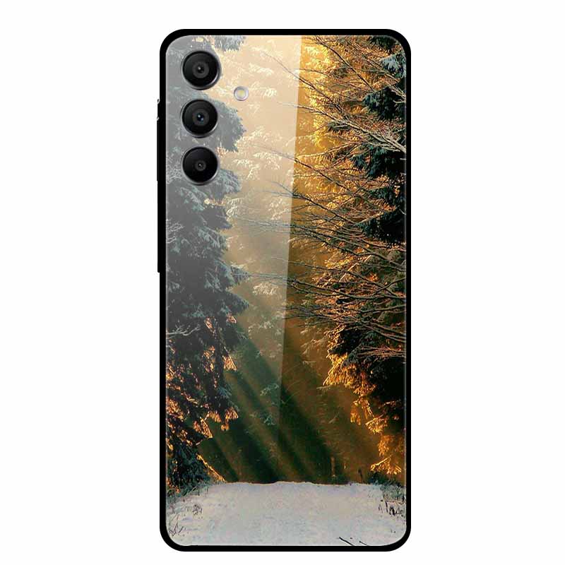 For Samsung Galaxy A16 5G Tempered Glass Case Back Cover Hard Phone Cases for SamsungA16 6.7" Fundas Fashion Protector New Coque