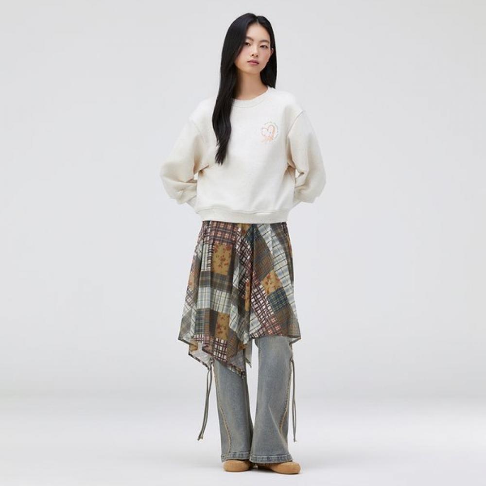 Thursday Island Women Vintage Check Asymmetrical Layered Skirt T262msk901w