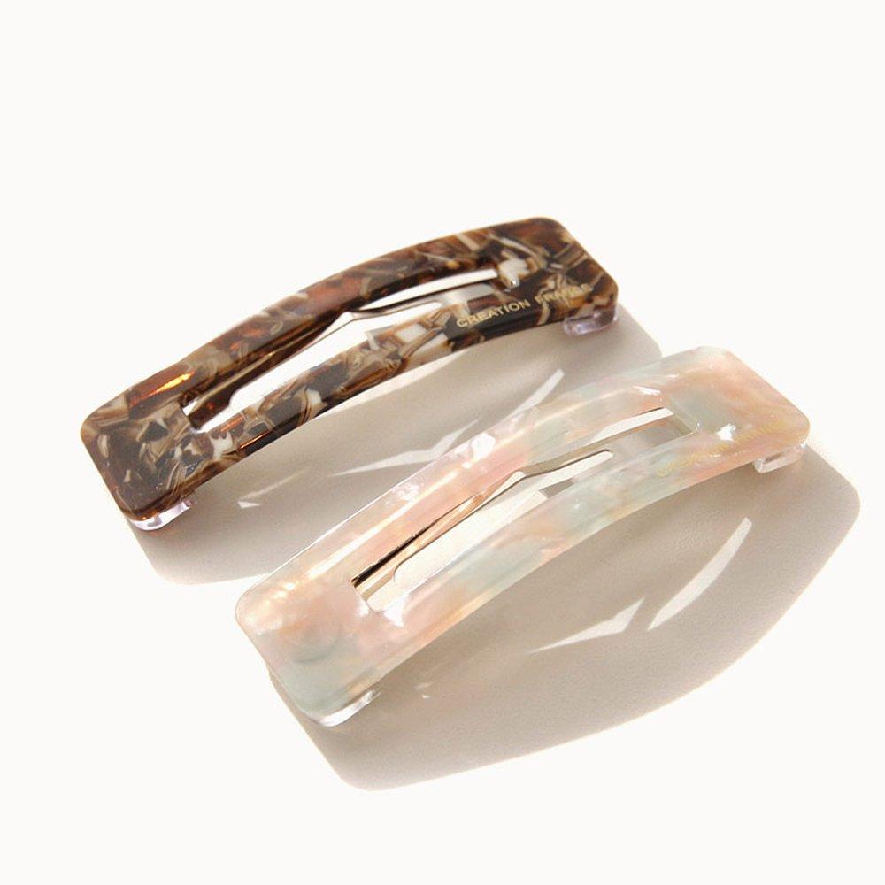 Jlauren H0610 French Celluloid Rectangular Hair Clip