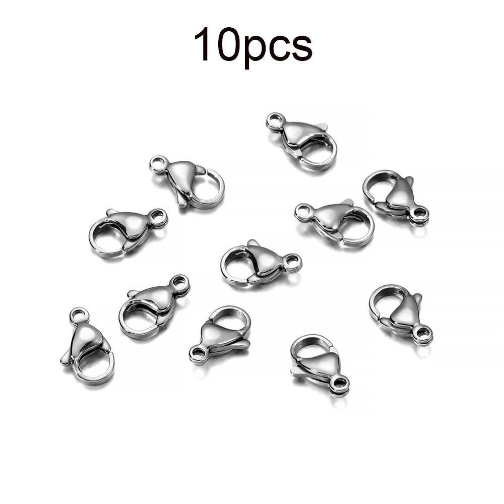 10-30Pcs Stainless Steel Gold Plated Lobster Clasp Claw Clasps For Bracelet Necklace Chain Diy Jewelry Making Findings Supplies