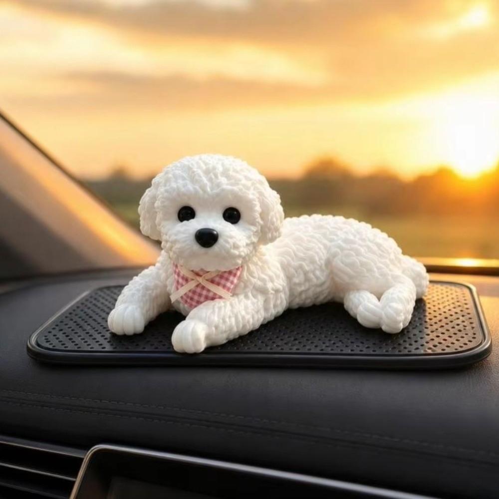 Simulation Pet Dog Squishy Toy Silicone Dog Toy Squeezable Ornament Center Console