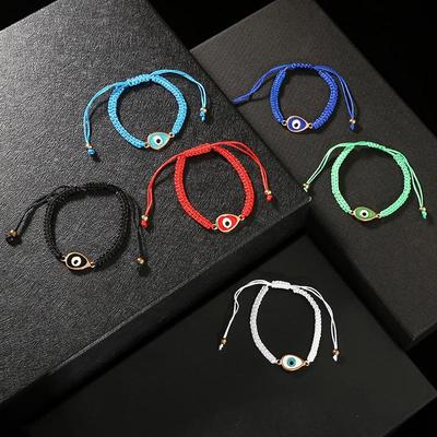 Bohemia Turkish Evil Eye Lanový náramek pro ženy Matching Braslet Simple Boho Holiday Braclet