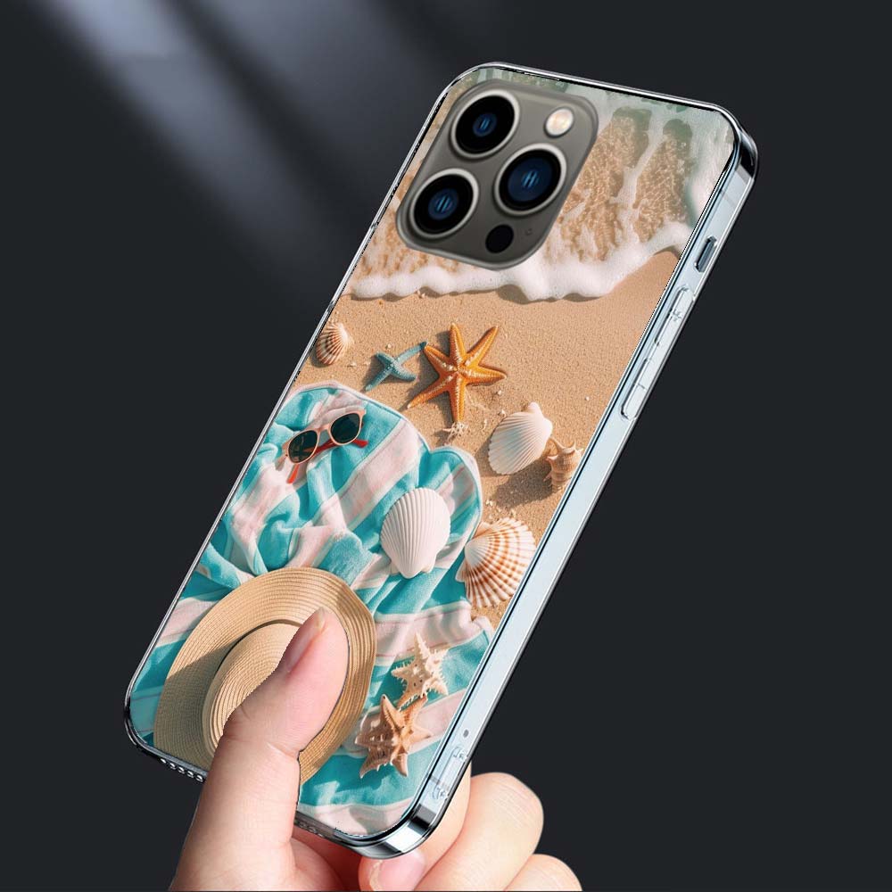 Summer Vibe Sea, Beach, Sand Phone Case For Iphone 16E 15 Pro 14 Plus 17E 16 17 Pro Max Air 11 12 13 Mini Shockproof Capa Cut