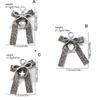 Bows Keychain for Women Girls Leopard Print Bag Accessories Charm for Women Alloy Keyring Fashiion Bags Pendant