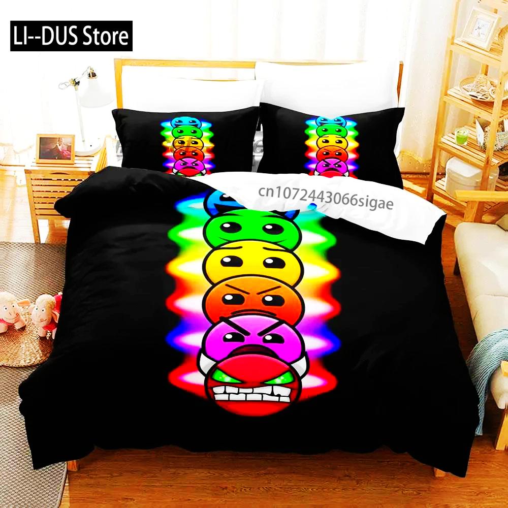 

Hip Hop Style Bedroom Geometric Angry Dash Duvet Cover Set Single Double Queen King Size Bedding Set Housse De Couette Douze EU Single(135*200cm)3pcs