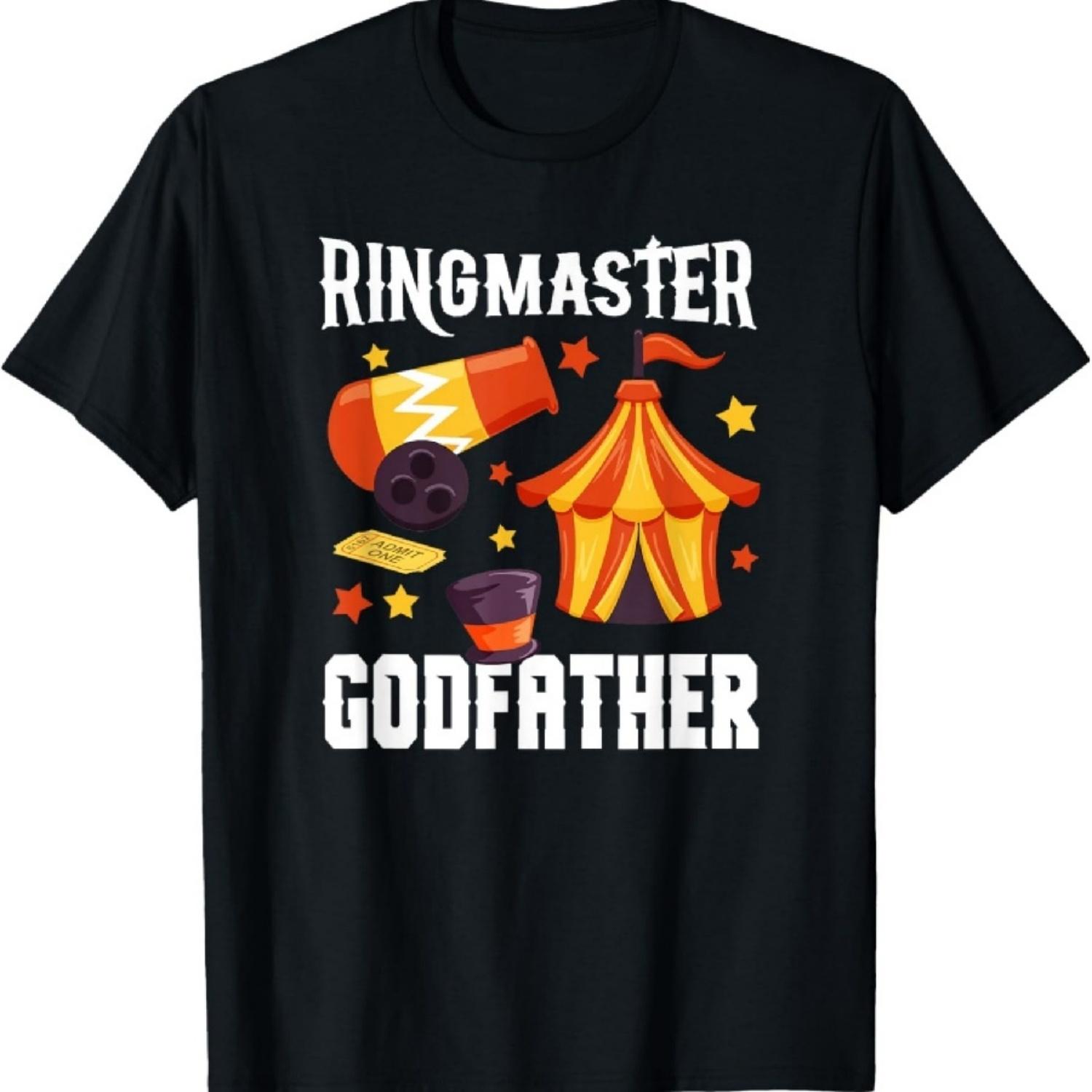 Ringmaster Birthday Party Circus Ring Master Godfather T-Shirt XXXXXL чёрный