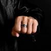 Adjustable Open Ring Men Women Vintage Crown Design Sterling Geometric Statement Jewelry