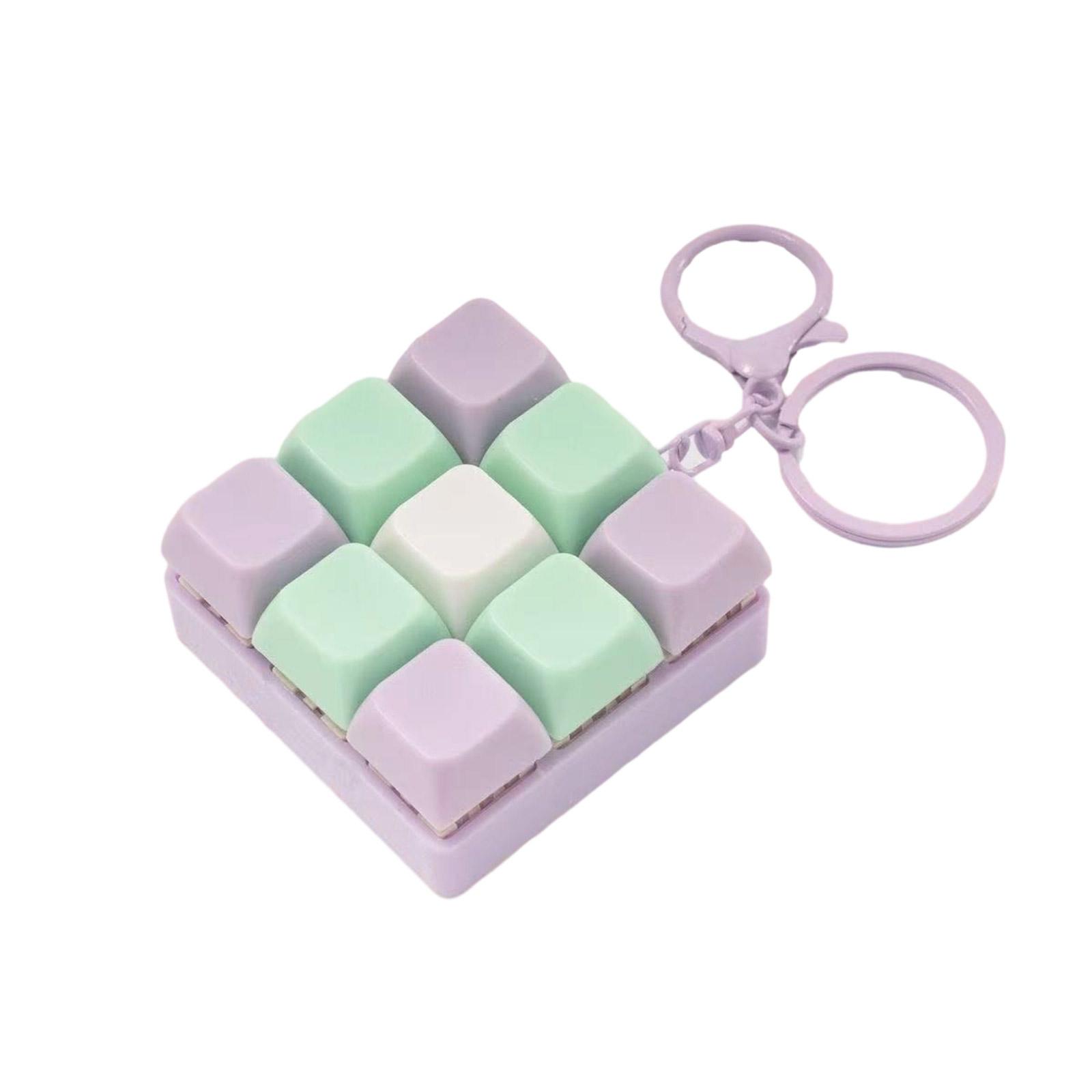 Decompression Button  Axis Tester Keyboard Finger Pinching Decompression Keychain Toy One Size
